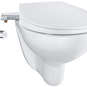 39652SH0 Комплект 3 в1 GROHE Bau: сиденье-биде, подвесной безободковый унитаз, Grohtherm Micro, альп
