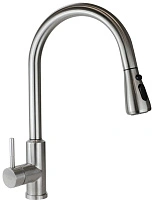 Смеситель для кухни, вытяжной излив, сенсорный, нержавеющая сталь ESKO TSS 519