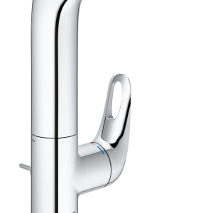 Смеситель для раковины с донным клапаном, высокий излив, хром Grohe Eurostyle 23569003