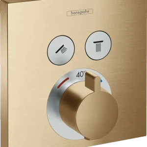 Термостат для душа, внешняя часть, для 2 потребителей, бронза Hansgrohe ShowerSelect 15763140