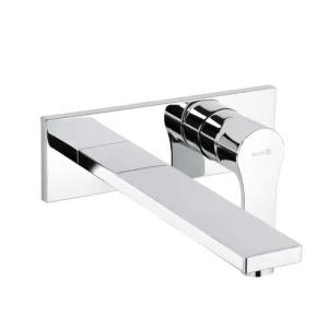 Смеситель для раковины, на 2 отверстия, настенный, хром Kludi Zenta 482480565